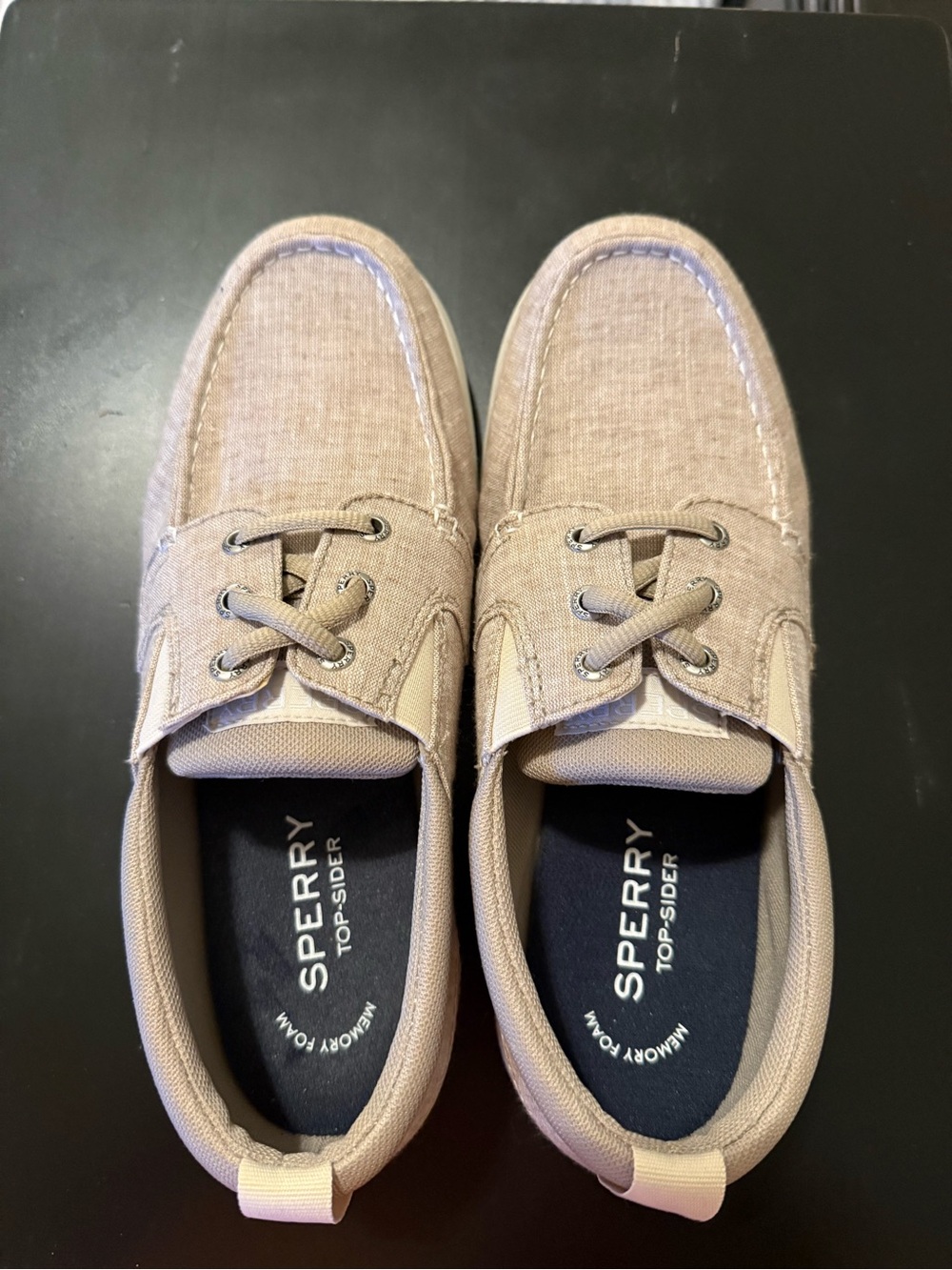 Sperry Men’s Canvas Boat Shoes in Light Brown